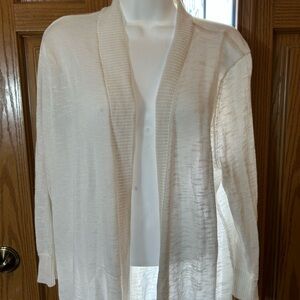 💚3/$25 Basic Editions White Women's Cardigan XL